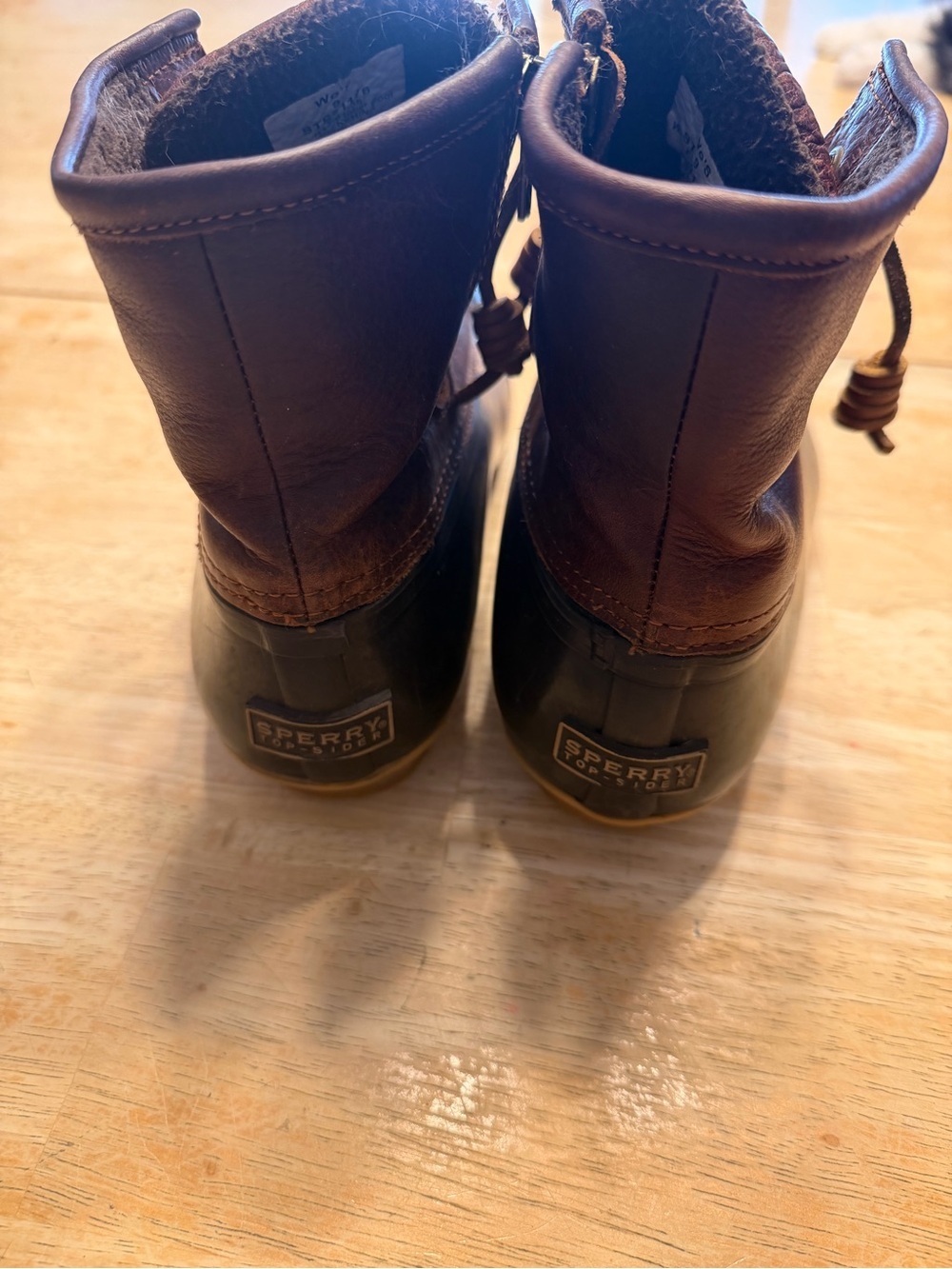 Sperry Saltwater Duck Boots Women's 9 Brown Leather Waterproof - Picture 3 of 7